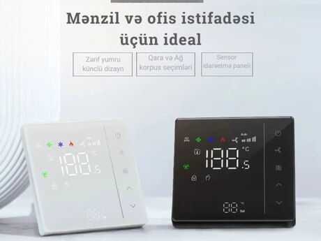 Ağıllı Fan Coil Termostatı Tuya WiFi (2-Pipe FCU)
