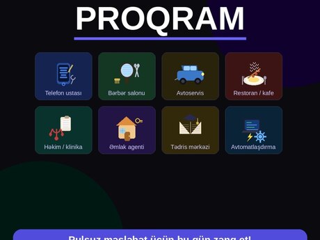 Proqram Hazırlanması xidməti Proqram Hazırlanması xidməti