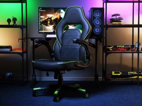 Oyun kreslosu Gaming 2E Chair Hebi Bk/Green