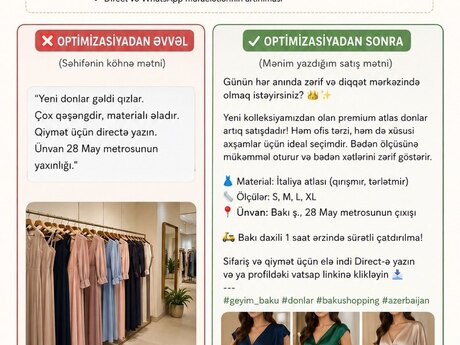 lnstagram, Tik Tok üçün satış mətnlərinin və Bio yazılması lnstagram, Tik Tok üçün satış mətnlərinin və Bio yazılması