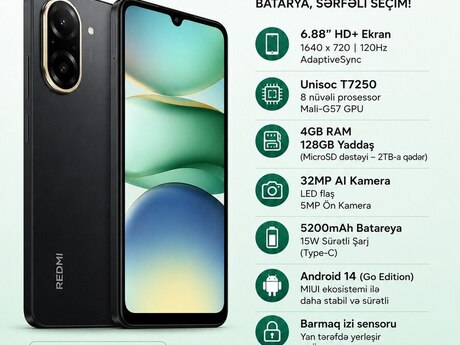 Xiaomi Redmi A5 Midnight Black 128GB/4GB