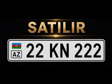 Avtomobil qeydiyyat nişanı - 22-KN-222 Avtomobil qeydiyyat nişanı - 22-KN-222