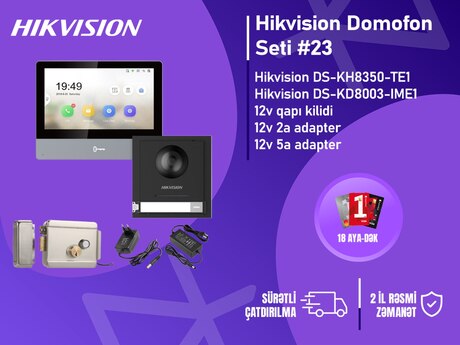 Hikvision DS-KH8350 + DS-KD8003 Flush — Domofon Seti 23