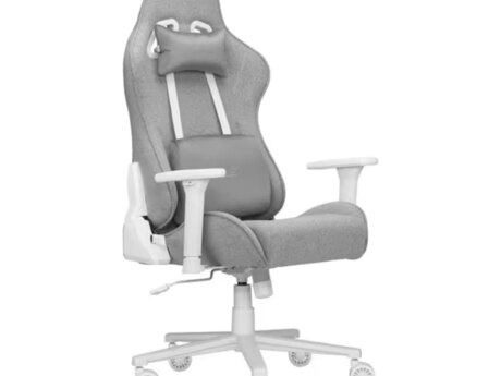 2E GAMING Chair BUSHIDO II WE, fabric, 3D-Armrests, light grey