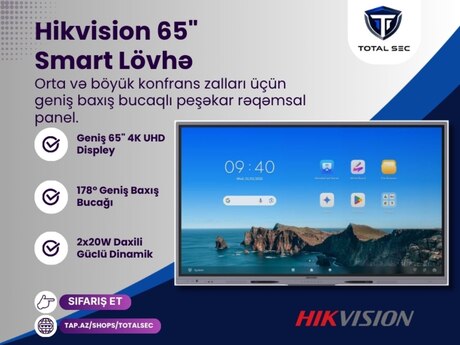 Hikvision 65" 4K İnteraktiv Smart Lövhə (DS-D5A65RB/A3)