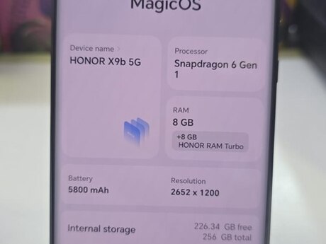 Honor X9b Titanium Silver 256GB/8GB