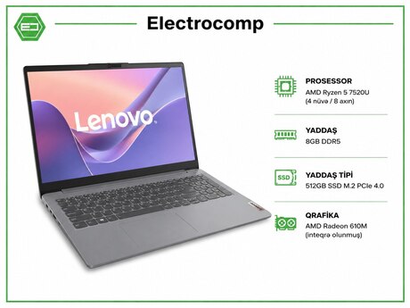 Noutbuk LENOVO IdeaPad Slim 3 15AMN8 Noutbuk LENOVO IdeaPad Slim 3 15AMN8