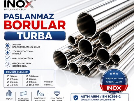 Borular Sus 304, İsi 304/Astm