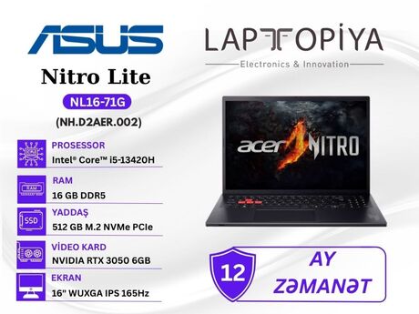 Acer Nitro Lite NL16-71G (NH.D2AER.002) Acer Nitro Lite NL16-71G (NH.D2AER.002)