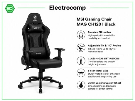 MSI Gaming Chair MAG CH120 I Black MSI Gaming Chair MAG CH120 I Black
