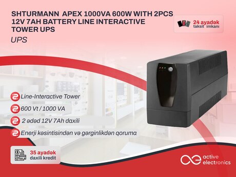 UPS SHTURMANN APEX 1000VA 600W