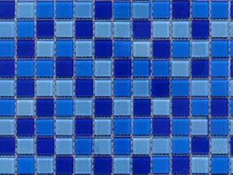 Hovuz üçün silikonlu şüşə mozaika BP-252 38x38 mm