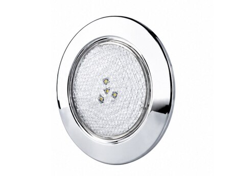18W Аğ LED hovuz lampası, AİSİ 316 paslanmaz çərçivə, Ø102 mm, Ø63 boruya keçmə