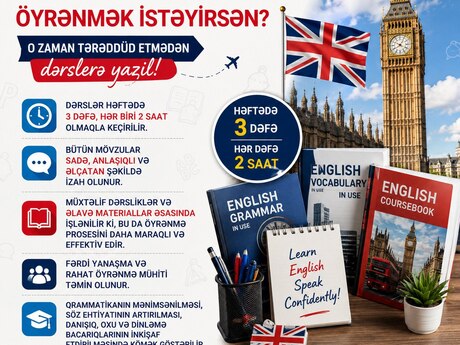 5-9 siniflər üçün İngilis dili dərsləri