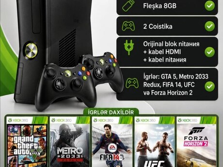 Xbox 360 Slim 250GB + 2 pult 