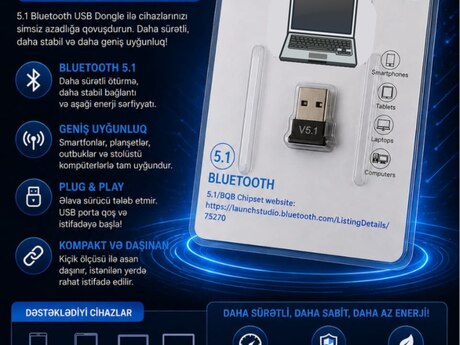 Bluettooth 5.1 USB DONGLE