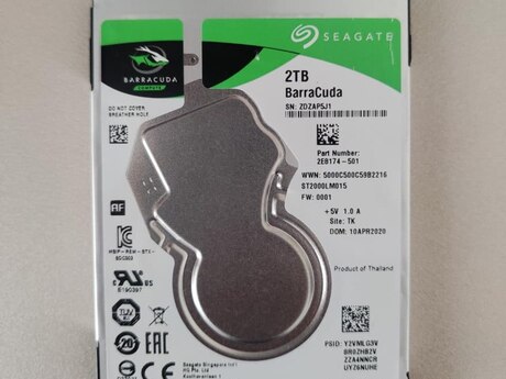 2.5" 2TB HDD 100% Seagate Barracuda