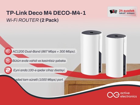 Mesh Wi-Fi sistemi TP-Link Deco M4 2-Pack