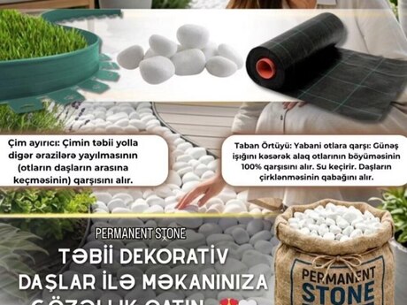 Dekorativ ağ daşlar