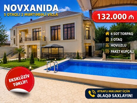 6 otaq · 150 m² · 1/1 mərtəbə, Novxanı