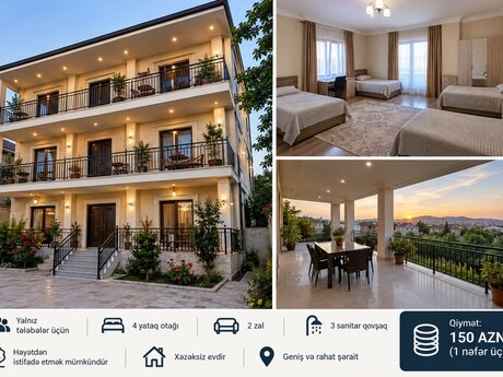 Azadlıq Prospektidə 6 otaqlı həyət evi kirayə verilir, 400 m², 150 AZN/ay, şəkil 2 / 3