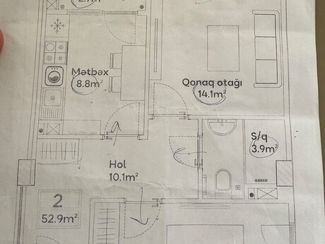 Продаётся 2-комнатная квартира в новостройке, ЖК Melissa Park, 53 м², 205 000 AZN, фото 2 / 9