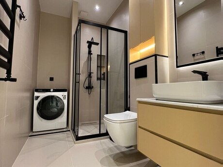 3-room new-build apartment for rent in Şah İsmayıl Xətai, 90 m², 1 599 AZN/mo, photo 2 / 12