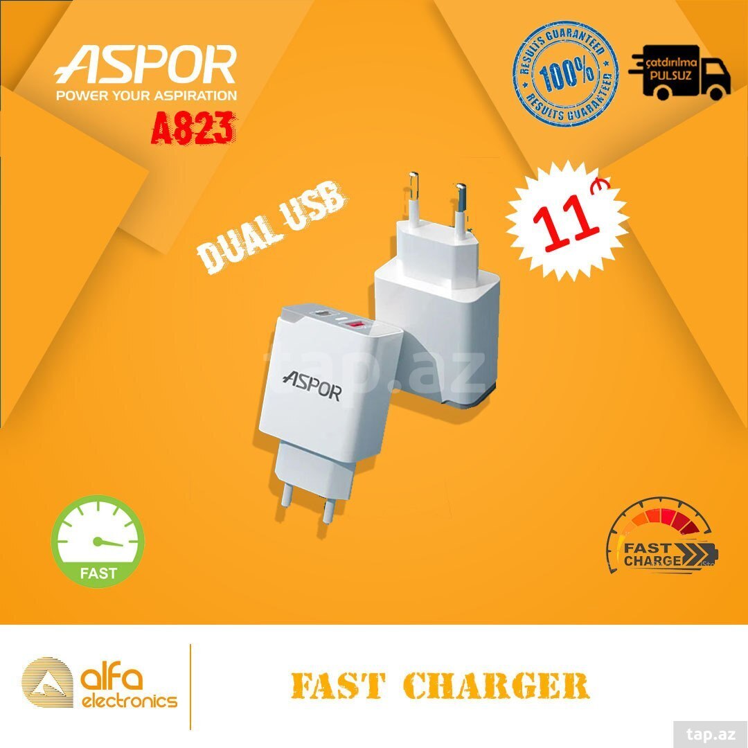 "Aspor" Qulaqlıq, Şarj Aləti Adapter Başlığı, Power Bank (3)