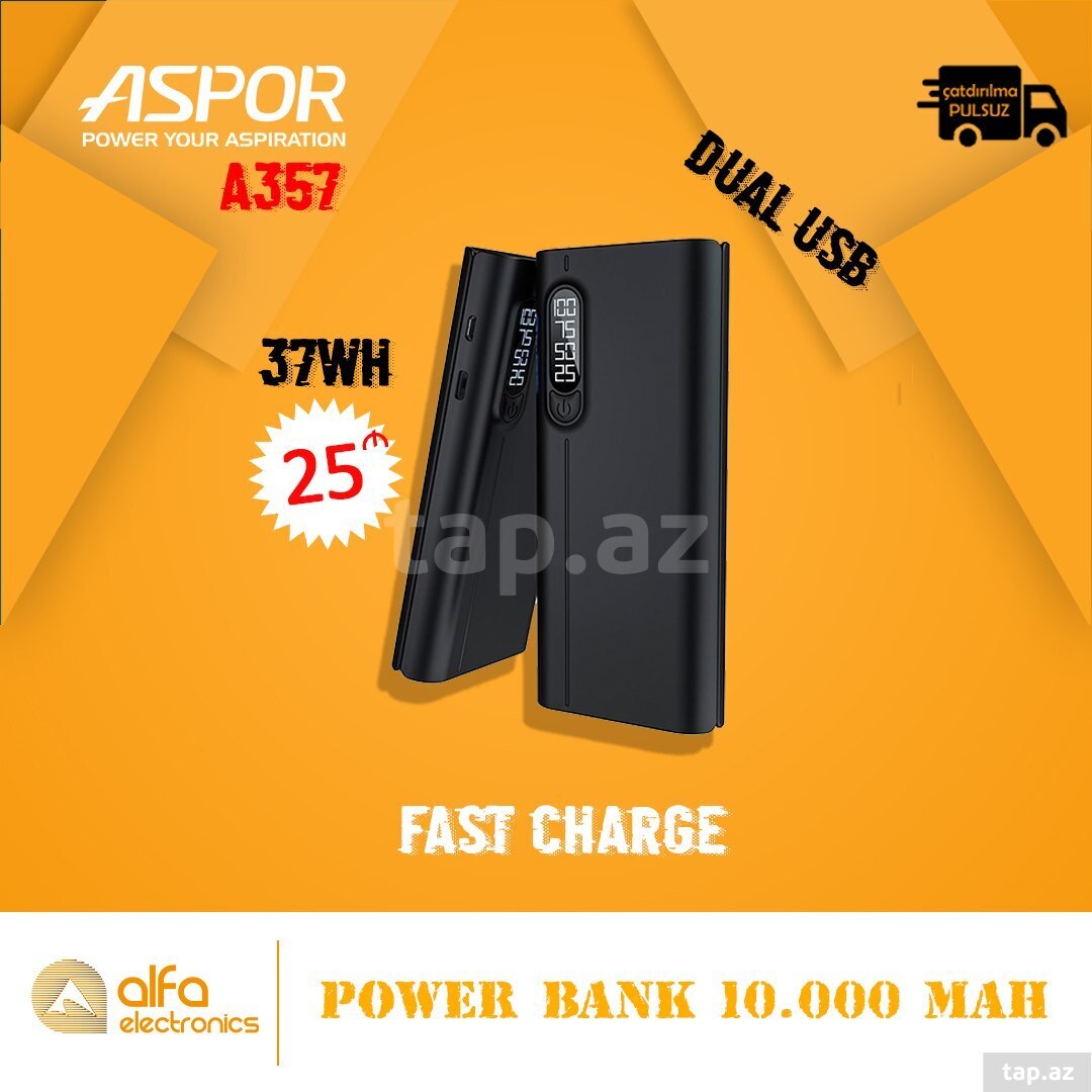 "Aspor" Qulaqlıq, Şarj Aləti Adapter Başlığı, Power Bank (18)