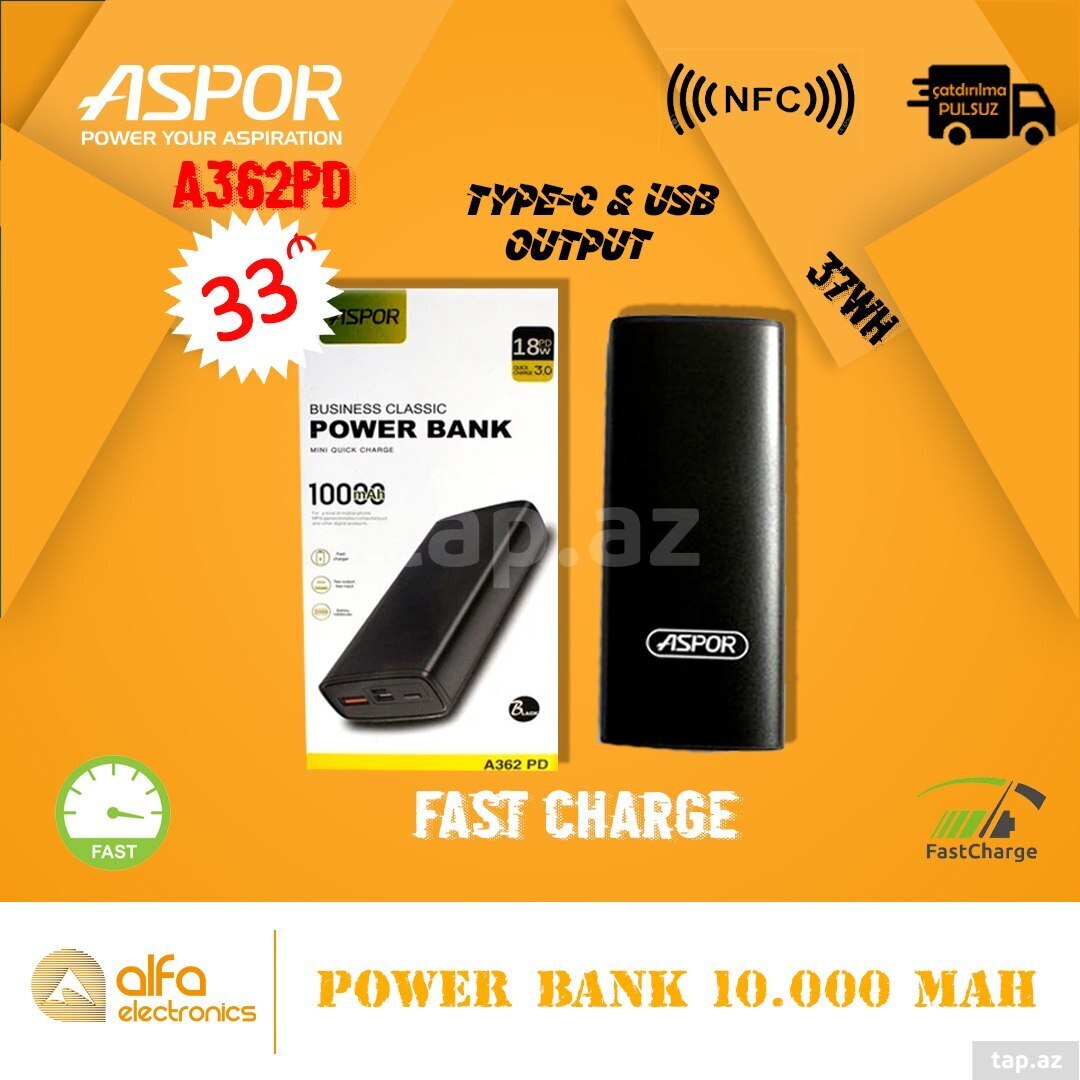 "Aspor" Qulaqlıq, Şarj Aləti Adapter Başlığı, Power Bank (26)