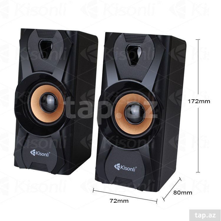 Stereo Dinamik "Kisonli U-9003" (USB AUX Səs Gücləndirici) (10)