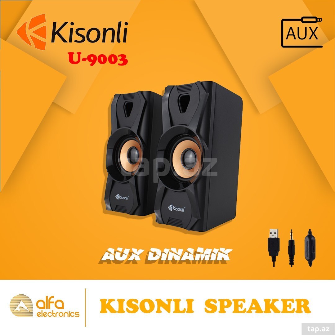 Stereo Dinamik "Kisonli U-9003" (USB AUX Səs Gücləndirici) (11)