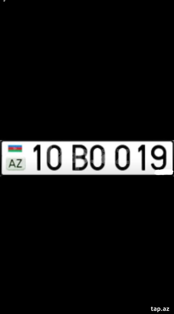 Avtomobil qeydiyyat nişanı - 10-BO-019
