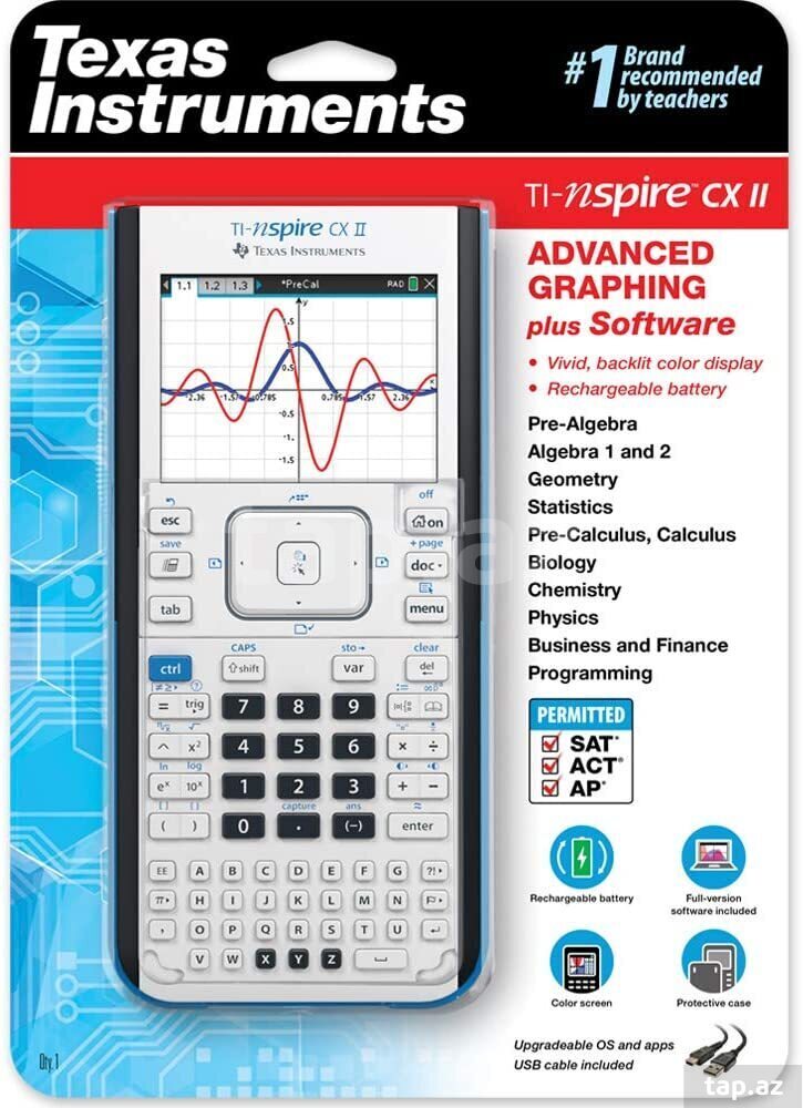 "Texas Instruments TI-Nspire CX II Color" graphing calculator (10)