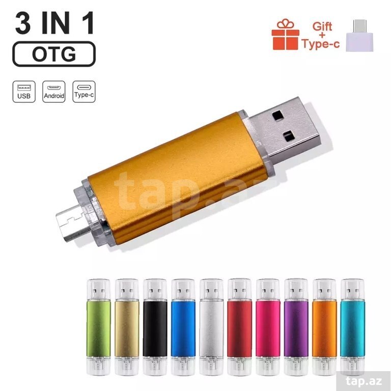 "USB 3 in 1" flaş kartları 32GB, 64GB  (6)
