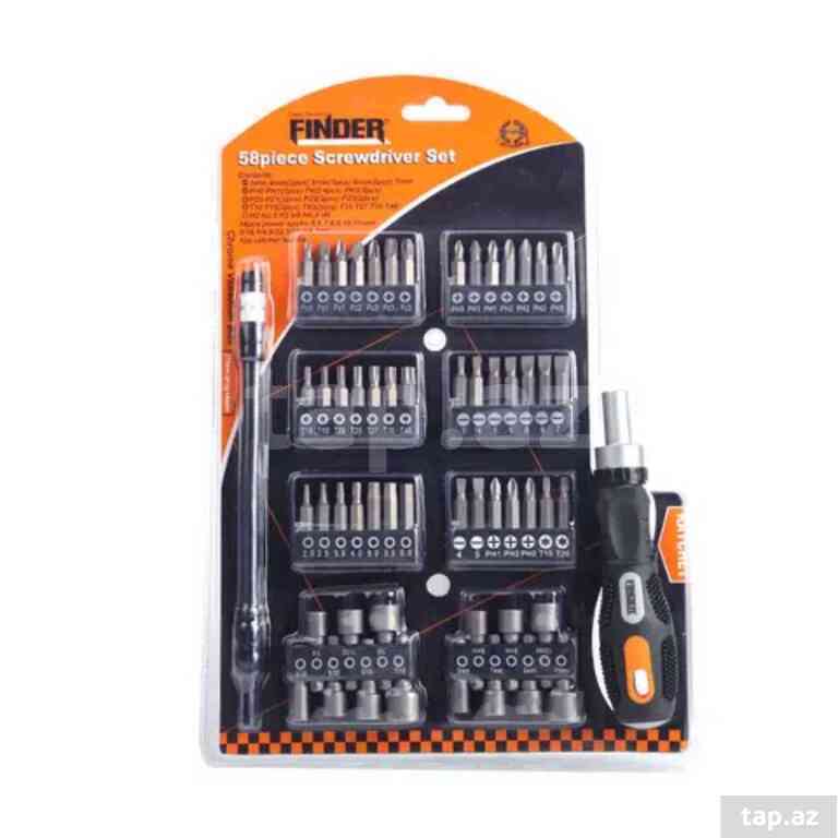 Tornavida dəsti  "Finder 58pcs"