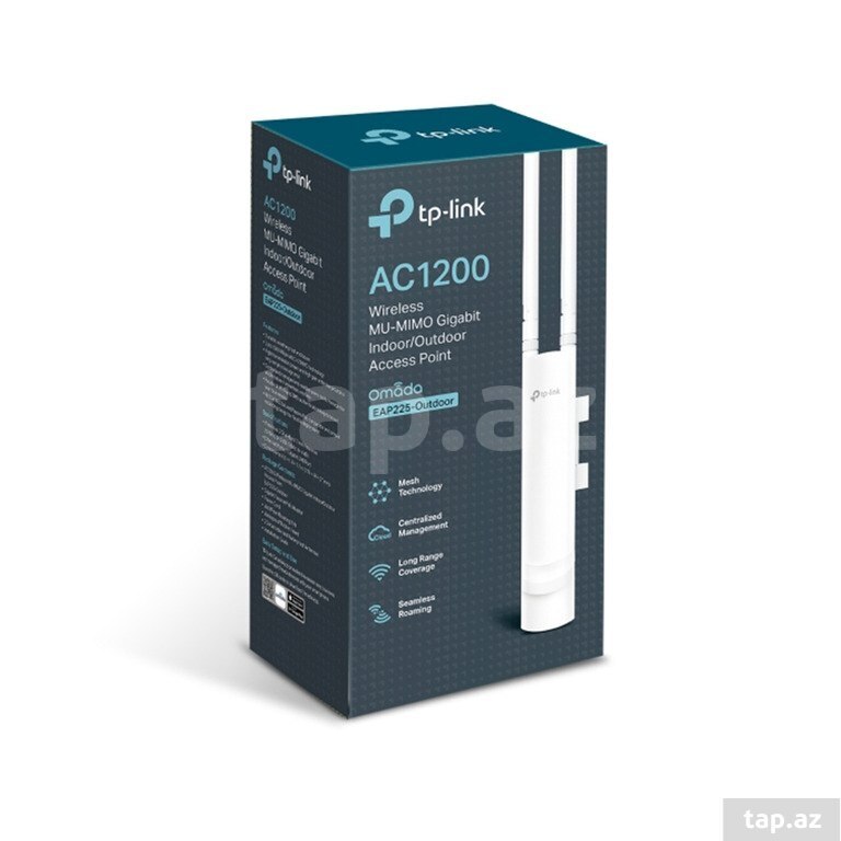 Şəbəkə avadanlığı "TP-Link EAP225 AC1200 Wireless MU-MIMO Gigabit Outdoor ACCESS POINT"