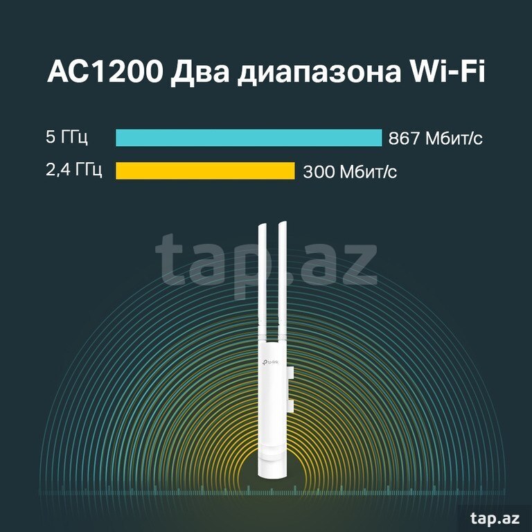 Şəbəkə avadanlığı "TP-Link EAP225 AC1200 Wireless MU-MIMO Gigabit Outdoor ACCESS POINT" (5)