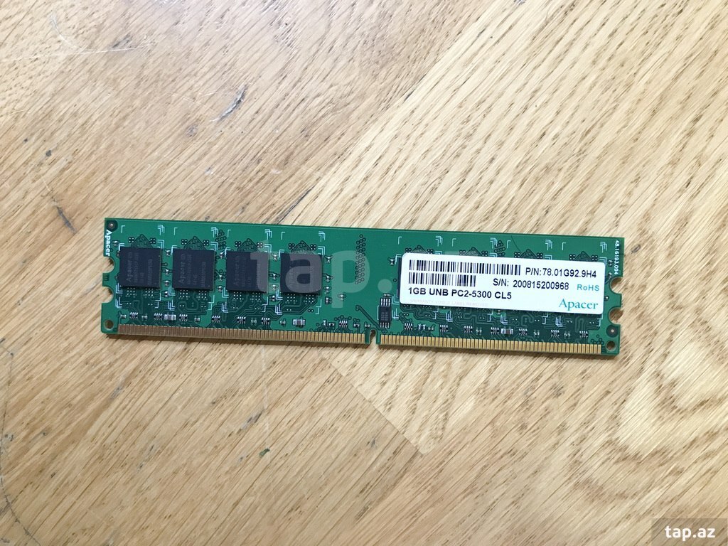 Operativ Yaddaş "DDR2 1GB PC2-5300 667Mhz Apacer"