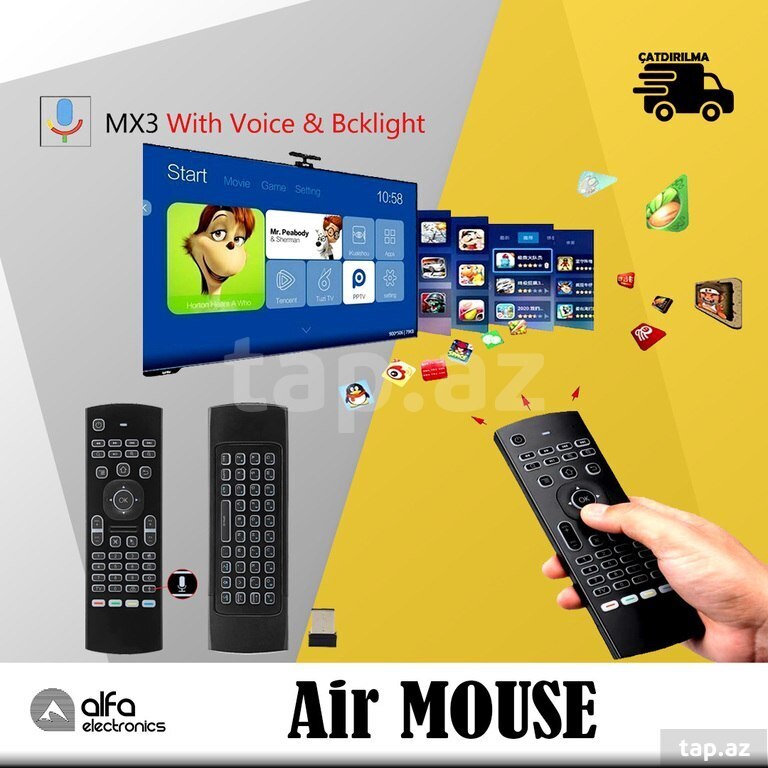 Keyboard air mouse "MX3 Vioce+Backlight "