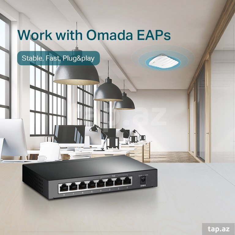 Şəbəkə avadanlığı "TP-Link TL-SG1008P" (6)