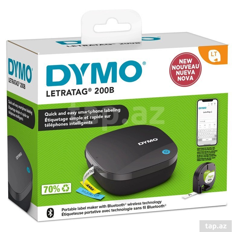 Dymo LetraTag 200B Bluetooth Label Maker Black