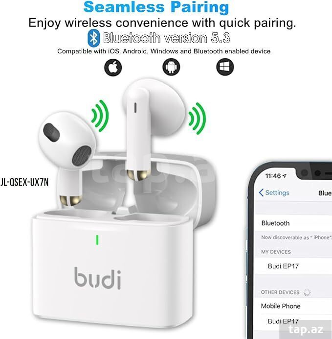 Qulaqlıqlar "Budi EP19W White" (2)