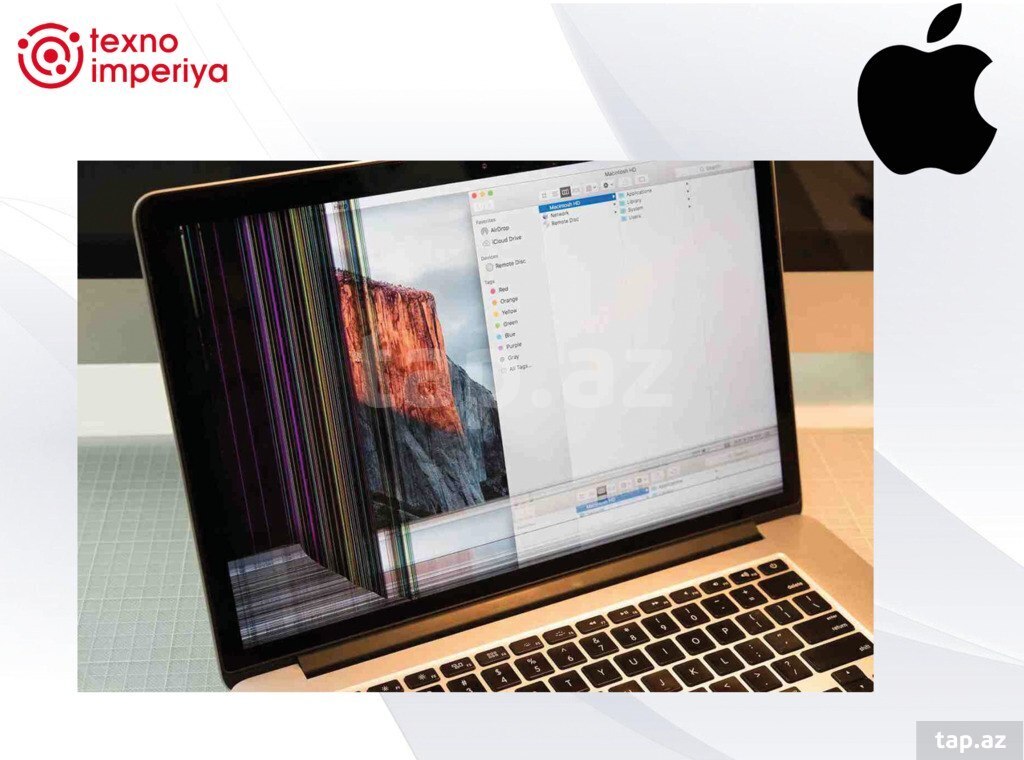 "Appe MacBook" ekranının dəyişdirilməsi