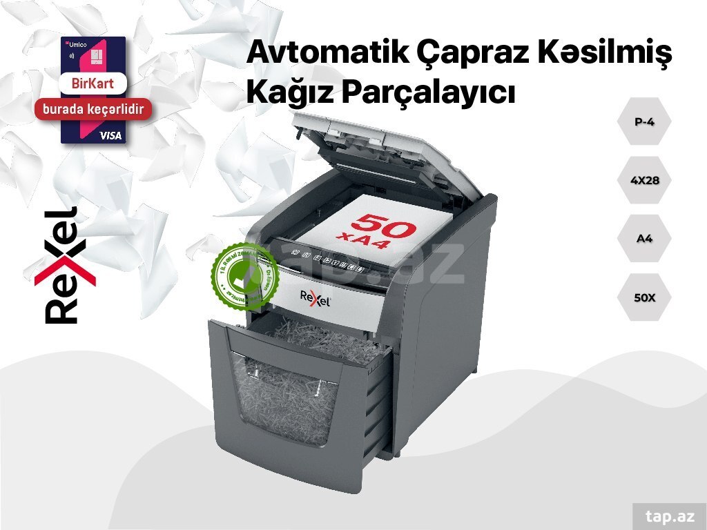 Şreder "Rexel Optimum AutoFeed+ 50X"