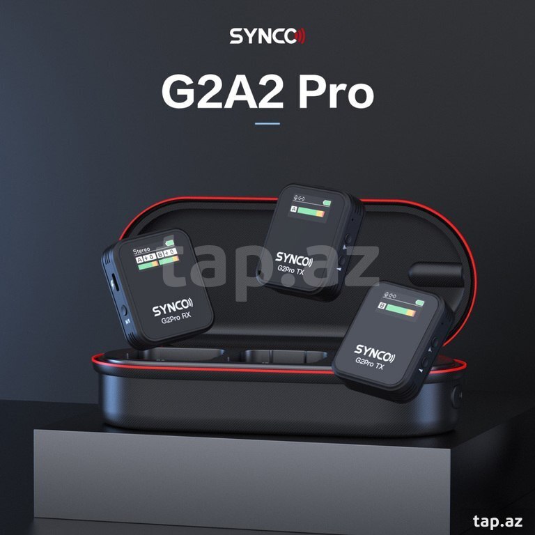 “Synco G2 A2 Pro” simsiz yaxa mikrofonu (2 nəfərlik) (8)