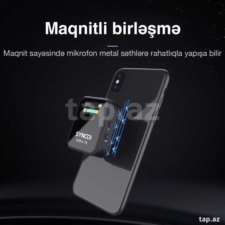 “Synco G2 A2 Pro” simsiz yaxa mikrofonu (2 nəfərlik) (10)