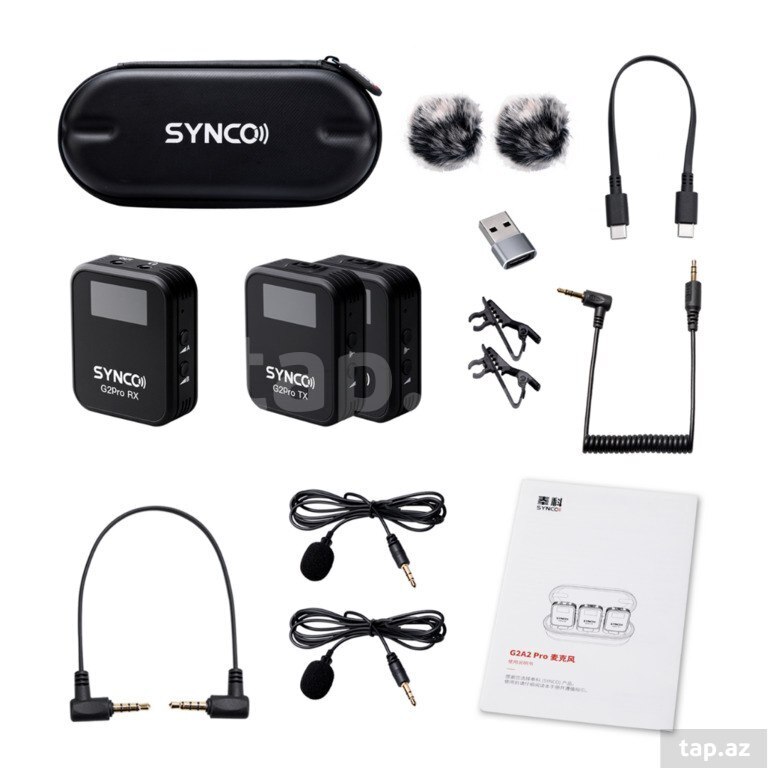 “Synco G2 A2 Pro” simsiz yaxa mikrofonu (2 nəfərlik) (7)