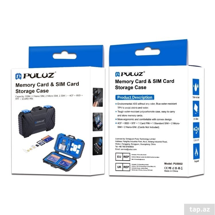 “Puluz PU5002” Yaddaş kartları üçün saxlama qabı (12)