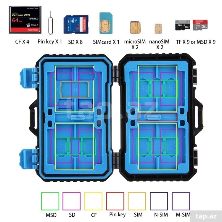 “Puluz PU5002” Yaddaş kartları üçün saxlama qabı (8)